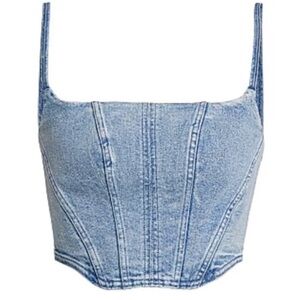 NWT Micheal Kors Denim Crop Bustier